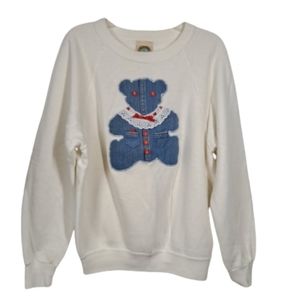 Players Club Vintage Made in USA long sleeve Crew neck Cream Color Sweat…